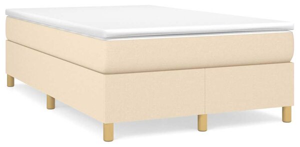Box spring postel s matrací krémová 120x190 cm textil 3269695