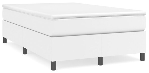 Box spring postel s matrací bílá 120x190 cm umělá kůže 3269698