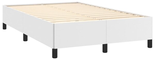 Box spring postel s matrací bílá 120x190 cm umělá kůže 3269698
