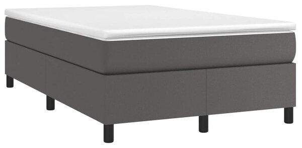 Box spring postel s matrací šedá 120x190 cm umělá kůže 3269701