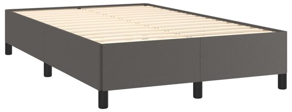 Box spring postel s matrací šedá 120x190 cm umělá kůže 3269701