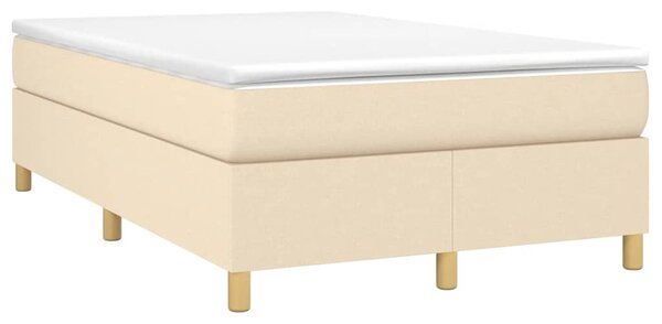 Box spring postel s matrací krémová 120x190 cm textil 3269695