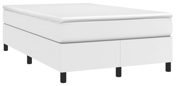 Box spring postel s matrací bílá 120x190 cm umělá kůže 3269698