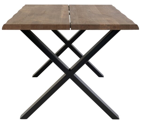 Nordic Living Tmavě hnědý dubový jídelní stůl Tolon 200x95 cm