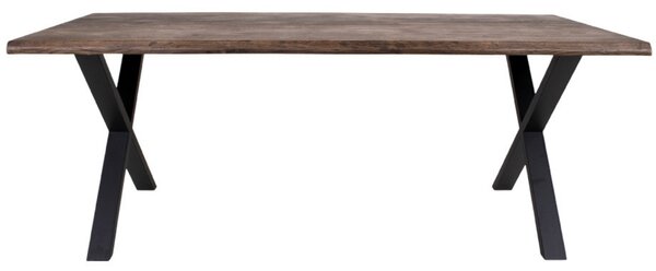 Nordic Living Tmavě hnědý dubový jídelní stůl Tolon 200x95 cm