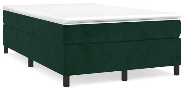 Box spring postel s matrací tmavě zelená 120x190 cm samet 3269706