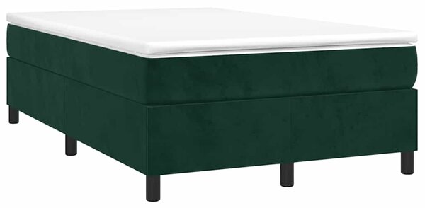 Box spring postel s matrací tmavě zelená 120x190 cm samet 3269706