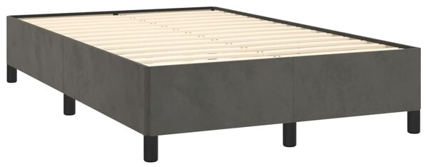 Box spring postel s matrací tmavě šedý 120x190 cm samet 3269704