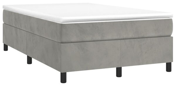 Box spring postel s matrací světle šedá 120x190 cm samet 3269703