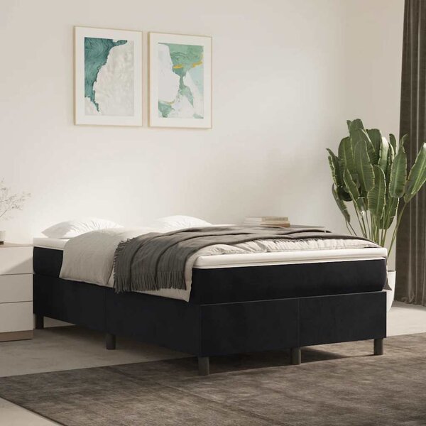 Box spring postel s matrací černá 120 x 190 cm samet 3269705