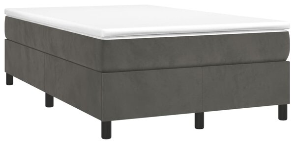 Box spring postel s matrací tmavě šedý 120x190 cm samet 3269704