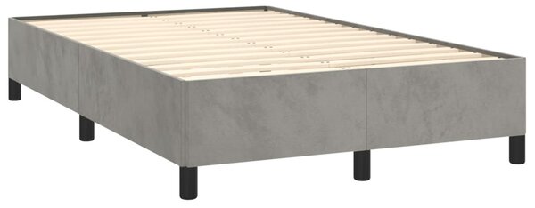 Box spring postel s matrací světle šedá 120x190 cm samet 3269703