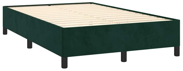 Box spring postel s matrací tmavě zelená 120x190 cm samet 3269706