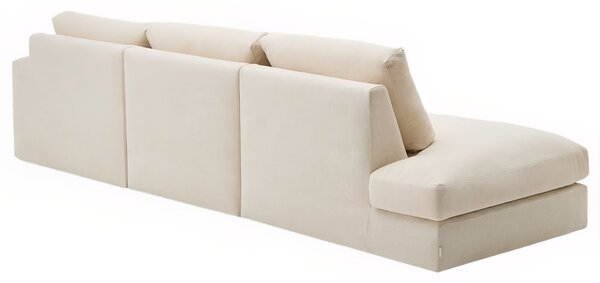 Kave Home Béžová modulární rohová pohovka Alea 340 cm, pravá