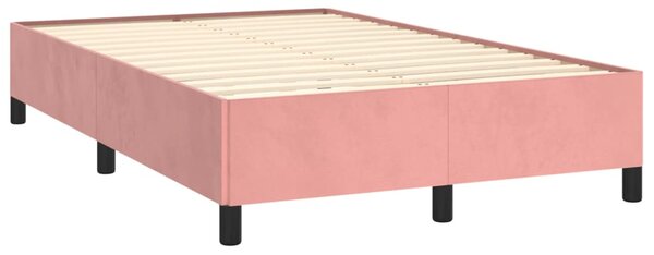 Box spring postel s matrací růžová 120x190 cm samet 3269708