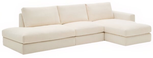Kave Home Béžová modulární rohová pohovka Alea 340 cm, pravá