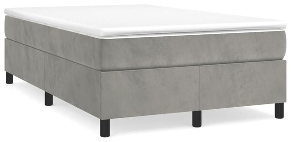 Box spring postel s matrací světle šedá 120x190 cm samet 3269703
