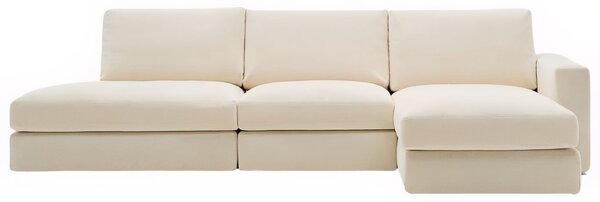 Kave Home Béžová modulární rohová pohovka Alea 340 cm, pravá