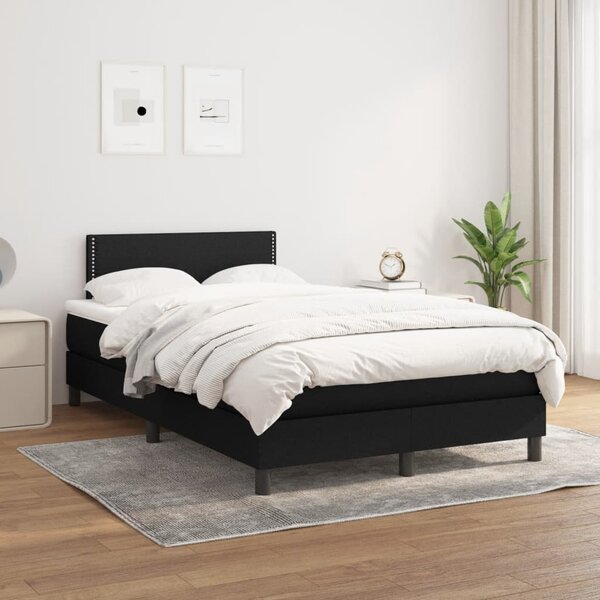 Box spring postel s matrací černá 120x190 cm textil 3269718