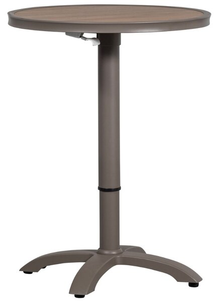 WOOOD Šedohnědý kovový zahradní barový stůl Jeff 70 cm