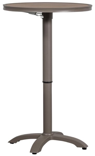 WOOOD Šedohnědý kovový zahradní barový stůl Jeff 70 cm