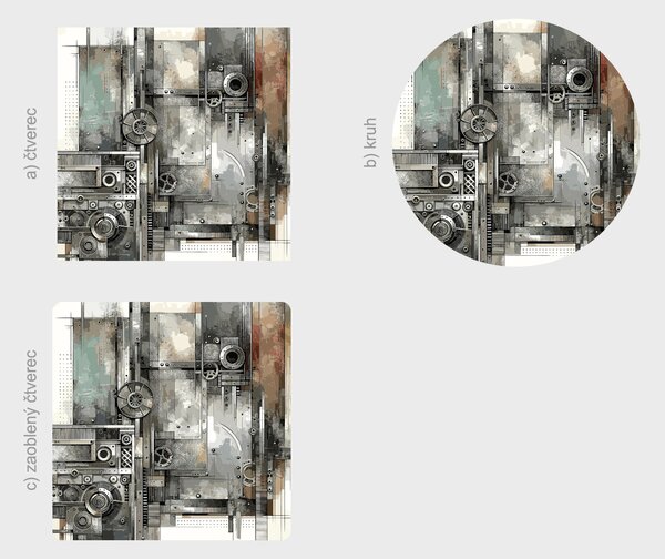 Industrial design textilní přelepitelná samolepka na zeď šíře 45 cm