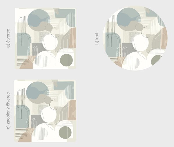 Skandinávský design textilní přelepitelná samolepka na zeď šíře 45 cm