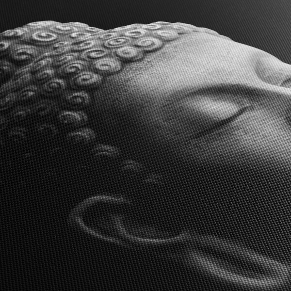 Obraz - Buddha, portrét (s hodinami) (90x30 cm)