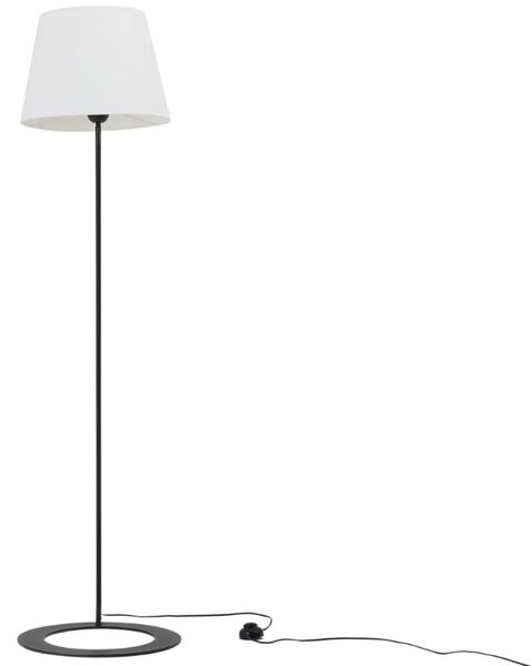 Nordic Design Bílá kovová stojací lampa Shadow