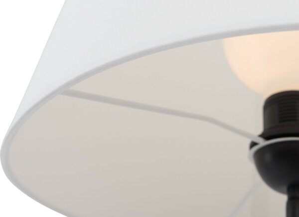 Nordic Design Bílá kovová stojací lampa Shadow