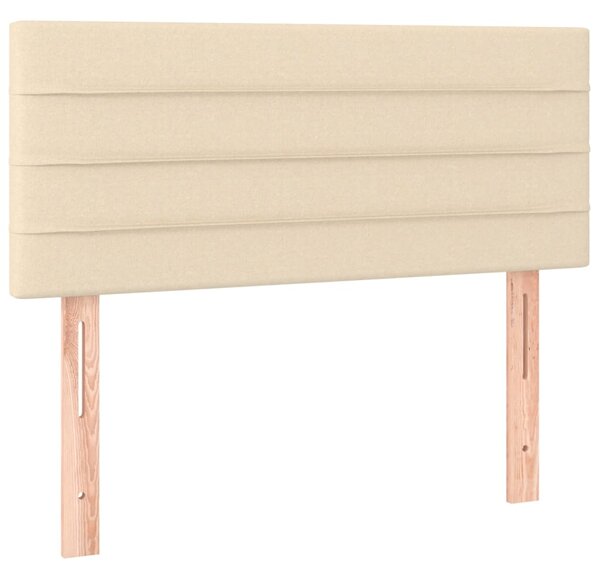 Box spring postel s matrací krémová 120x190 cm textil 3269735