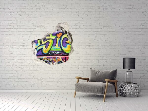 Foto fotografie díra na zeď Graffiti na zdi nd-p-35334912