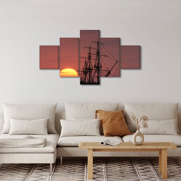 Obraz - Středověká loď (125x70 cm)