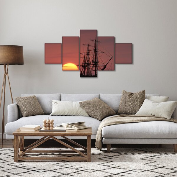 Obraz - Středověká loď (125x70 cm)
