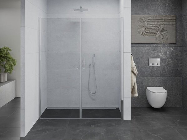 Mexen Pretoria Duo sprchové dveře otevírací 140 cm, transparentní, chrom - 852-140-000-02-00