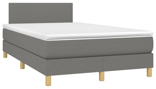 Box spring postel s matrací tmavě šedá 120x190 cm textil 3269759