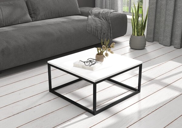 ADRK Furniture Konferenční stolek BELTEN 65x65 CT-BEL-B-W