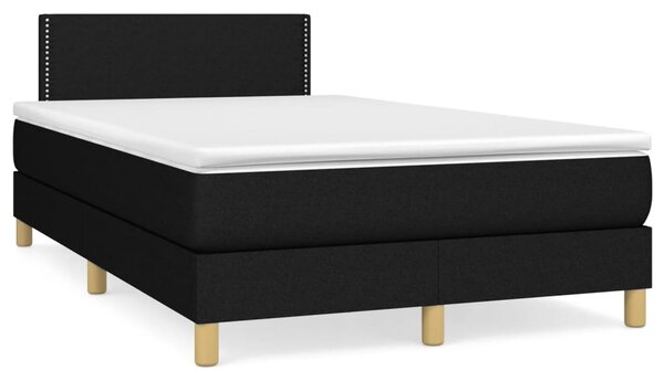 Box spring postel s matrací černá 120x190 cm textil 3269767