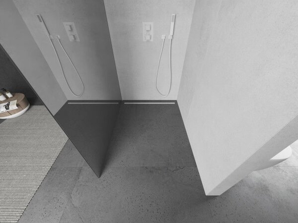 Mexen Kioto sprchová stěna Walk-in 100 x 200 cm, zrcadlo 8 mm, bílá - 800-10-101-20-50