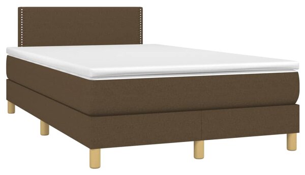 Box spring postel s matrací tmavě hnědá 120x190 cm textil 3269768