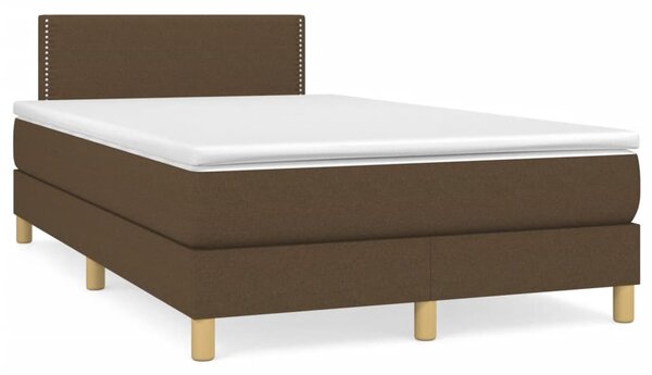 Box spring postel s matrací tmavě hnědá 120x190 cm textil 3269768