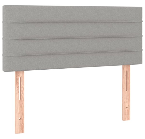 Box spring postel s matrací světle šedá 120x190 cm textil 3269779