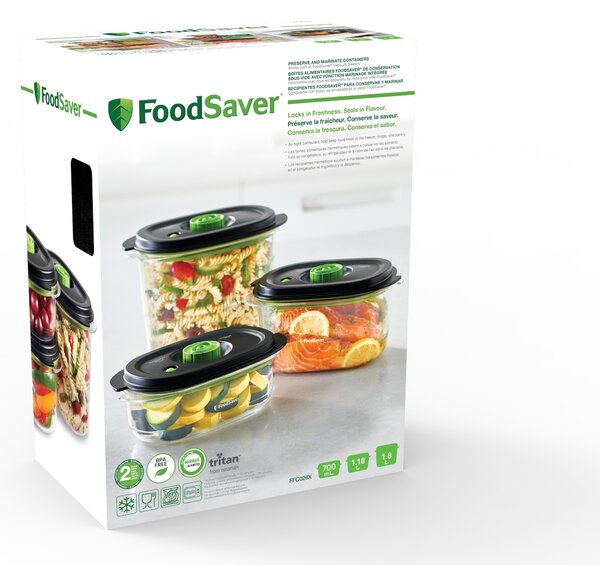 Sada 3 dóz Fresh 0,7 + 1,2 + 1,8 l FoodSaver (FFC026X)