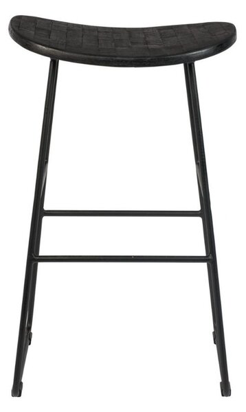 White Label Černá teaková barová židle WLL TANGLE 62 cm