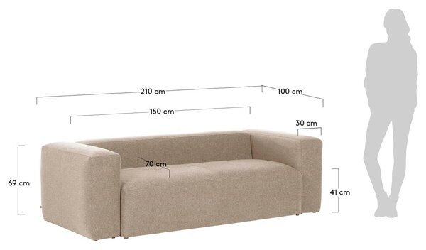 Kave Home Pohovka Blok 210 cm