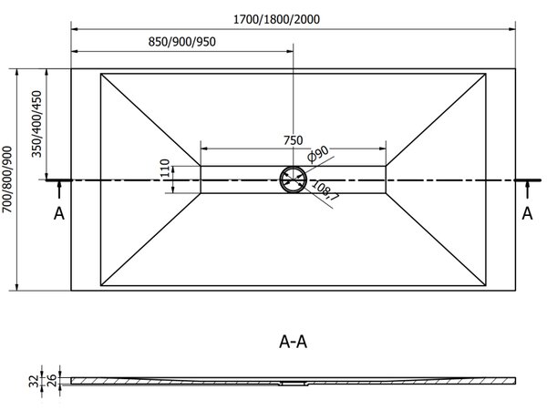 Mexen Toro obdélníkový sprchový kout SMC 200 x 70 cm, černý - 43707020