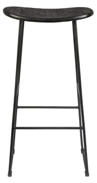 White Label Černá teaková barová židle WLL TANGLE 76 cm