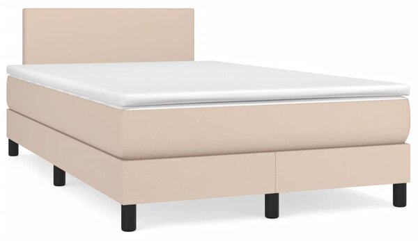 Box spring postel s matrací cappuccino 120x190 cm umělá kůže 3269812