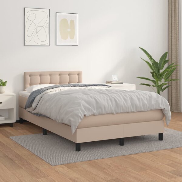 Box spring postel s matrací cappuccino 120x190 cm umělá kůže 3269824