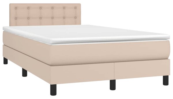Box spring postel s matrací cappuccino 120x190 cm umělá kůže 3269824